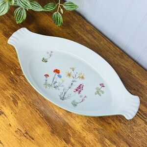 Vintage Philippe Deshoulieres Ed. Lourioux France Baking Dish 14” Floral EUC